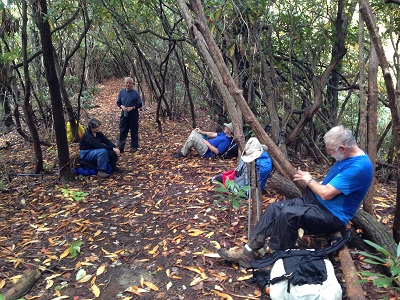 Break time on Baxter Creek trail